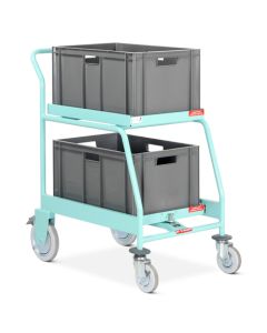 Bristol Maid Trolley - Medical Records - Transfer - Double Box - Extending