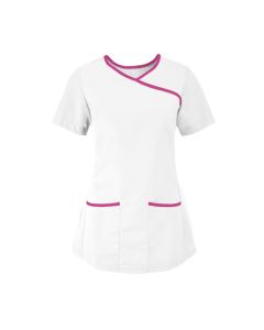 Women's stretch scrub top White Colour