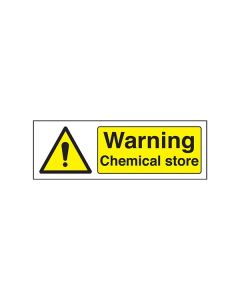 Warning Chemical Store Self Adhesive Sign [Pack of 1]