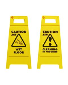 Wet Floor/Cleaning In Progress Safety Sign [Pack of 1]