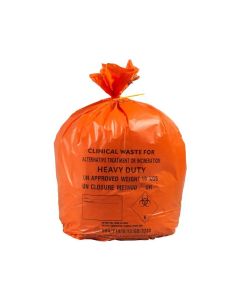 Orange Clinical Bag - Medium Duty Orange Waste Bag – Large 8kg – Printed [Pack of 1]