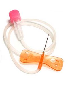 Terumo Surflo Winged Intravenous Infusion Cannula 25G X 19mm (9cm) Sterlie Set - Orange [Pack of 1]