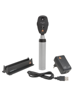 HEINE Beta 200 LED Ophthalmoscope With USB Rechargeable Handle + USB cord + Plug-in Power Supply [Pack of 1]
