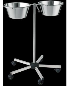 Provita Bowl Stand With 2 Bowls, Stainless Steel, Twin 50 mm
