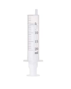 SOL-M 20ml Syringe w/o Needle,2-piece (white plunger) [Pack of 100]