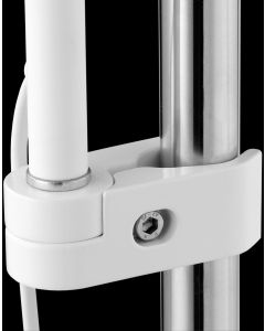Provita Bracket, Aluminium Powder-Coated, For Tubes Dia. 25 - 50 mm, White