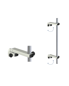 Provita Inclining Pump Holder For Wall Mounting, With Two Wall Mounts, Stainless Steel / Aluminium