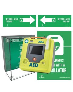 ZOLL AED 3 Fully Automatic with High Impact Illuminated Cabinet - Schools Package