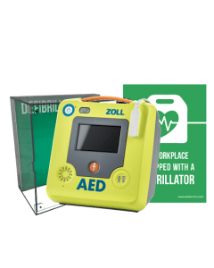 ZOLL AED 3 Semi Automatic with High Impact Illuminated Cabinet - Office Package