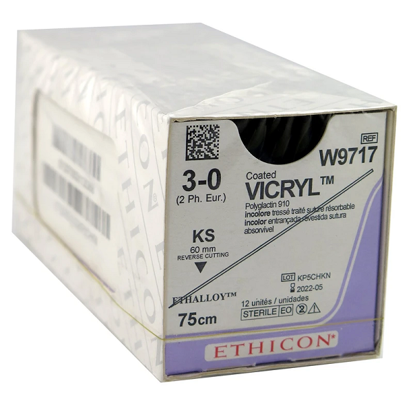 Vicryl Undyed Polyglactin 910 Sutures 75CM M2 W9717 [PACK OF 12