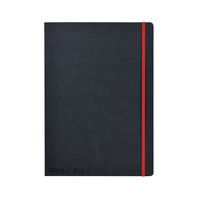 BLK N RED HARD COVER BLK A4 Notebook