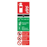 SIGN FIRE CRB DIOXIDE 300X100MM PVC