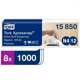 Tork Xpressnap Extra Soft Dispenser Napkin 2Ply 2 Fold White [Pack of 8000]