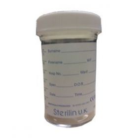 Sterilin 185BP Specimen Bottles (Printed Label) 100ml [Pack of 200] 