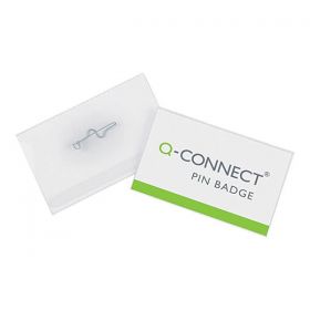 Q-CONNECT PIN BADGE 54X90MM PK50