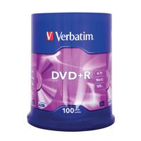 VERBATIM DVD+R 16X 100PK 275-3985