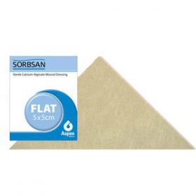 Sorbsan Flat Silver Alginate Dressing 5cm x 5cm [Pack of 10] 