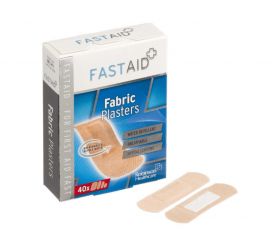 Fast Aid Fabric Plasters 40's X 6  [6 Packs Of 40 Plasters] 