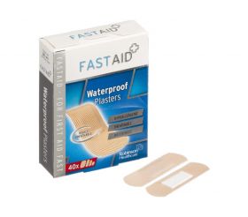 Fast Aid Waterproof Plasters 40's X 6  [6 Packs Of 40 Plasters]