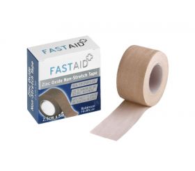 Fast Aid Zinc Oxide Non-Stretch Tape 2.5cm x 5m X 12  [12 Packs Of 1 Roll Of Tape]