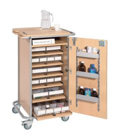 ﻿﻿Unit Dosage System Drug Trolley - Small-Beech [Pack of 1]