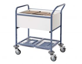 ﻿﻿Records Transfer Trolley - Open-White [Pack of 1]