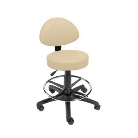 Gas-lift Stool with Back-Rest & Foot Ring