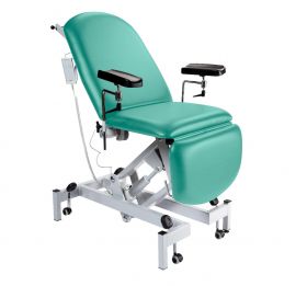 Fusion Phlebotomy Chair - Electric Height Adjustment, Electric Back & Foot Sections-Mint [Pack of 1]