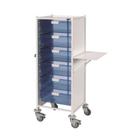 VISTA 120 Trolley – 6 double depth trays -Blue [Pack of 1]