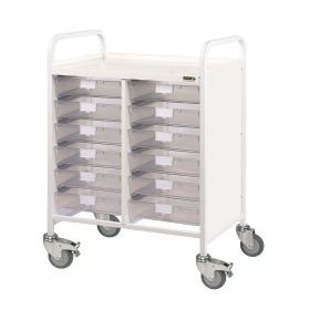 VISTA 60 Trolley - 12 Single Depth Trays-Clear [Pack of 1]