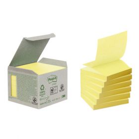 POSTIT RECYCLED ZNOTES 76X76 YELLOW