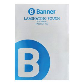 BANNER LAMINATING POUCH A3 PK100