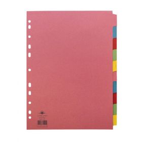 CONCORD SUBJECT DIVIDERS A4 10 PART