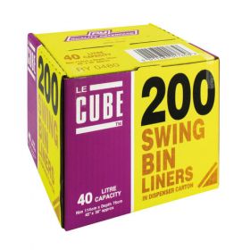 LE CUBE SWING BIN LINERS PK200