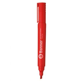 BANNER PERM CHISEL MARKER RED PK10
