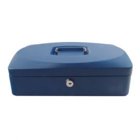 Q-CONNECT CASH BOX 12 INCH BLUE