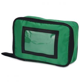 Travel Pouch Medium - Green Empty With Transparent Window 22cm X 14cm X 6cm [Each] 