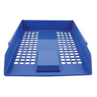 QCONNECT LETTER TRAY BLUE STACK