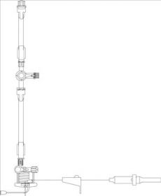 Transpac® IT, 3 ML/HR 72" (182 cm) Blue Stripe Pressure Tubing and Macrodrip [Pack of 1]