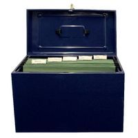 CATHEDRAL FSCAP METAL FILE BOX BLUE