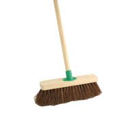 BASSINE STIFF BROOM 12IN WITH HANDLE