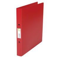BANNER PP 2 RING BINDER A4 25MM RED