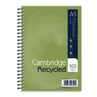 CAMBRIDG RECYC A5 WBND NBOOK 100PGE