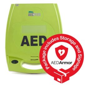 AED Plus Fully Automatic with AED Armor Cabinet [Pack of 1]