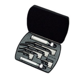 Fibre Optic 5 Blade Set - 5 x FO Mac Blades (0,1,2,3,4) & Handle & Case