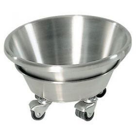 AW Select Kickabout Bowl On 4 Wheel Base, 360mm Diameter, Stainless Steel, 2Kg