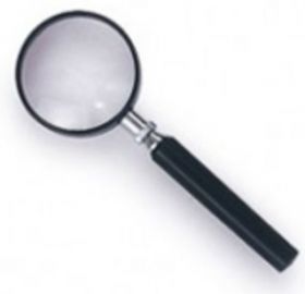 AW Glass Magnifier With 50mm O.D. 3x /6x Magnification, Black Plastic Handle/Frame [Pack of 1]