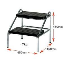 AW Select Chrome Plated Double Couch Step 45x45x45cm, 7Kg