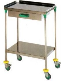 AW Select Treatment Trolley, Stainless Steel, 1 Drawer, 24 Inch