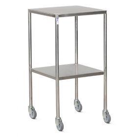 Bristol Maid Trolley - Dressing - Stainless Steel - 2 Fixed Shelves - 4 Down Turned Sides